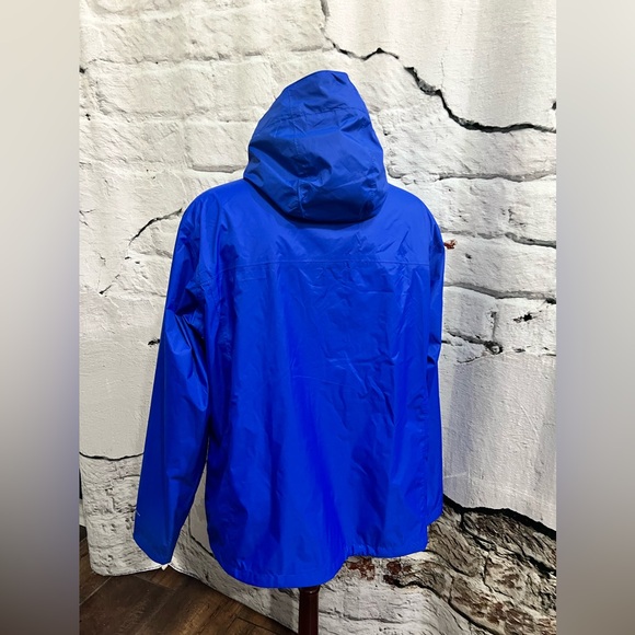 Columbia 100% Nylon Rain Coat Jacket Hooded Cobalt Blue - Picture 7 of 9